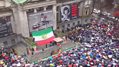 راهپیمایی همبستگی با معترضان ایران در تورنتو و ونکوور